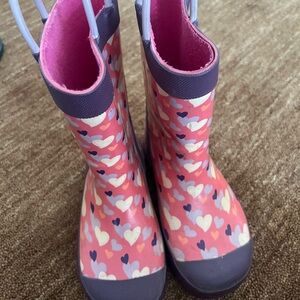Kids Heart Pattern Rain Boots